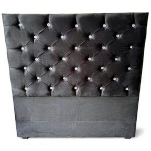 CABECERA BOTÓN DIAMANTE TERCIOPELO NEGRO