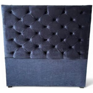 CABECERA CAPITONADA MATRIMONIAL TERCIOPELO AZUL REY