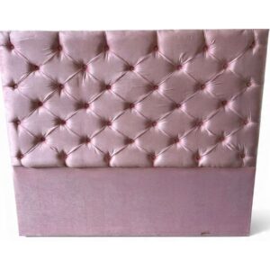 CABECERA QUEEN SIZE CAPITONADA TERCIOPELO ROSA DE PALO