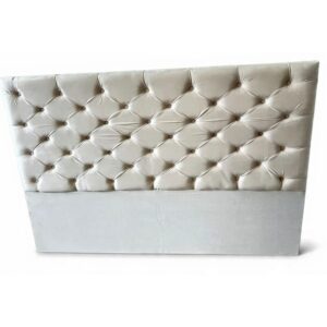CABECERA KING SIZE CAPITONADA TERCIOPELO HUESO