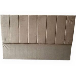 CABECERA KING SIZE RAYADA TERCIOPELO CAPUCHINO