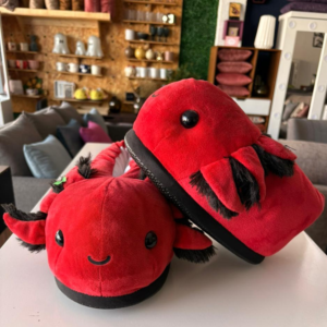 PANTUFLAS DE AJOLOTE COLOR ROJO